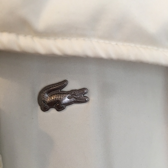 [LACOSTE] Light Very Soft Ivory Button Down Jacket - Picture 3 of 5